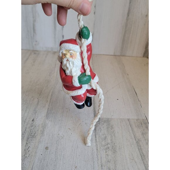 Santa Claus climbing rope tree ornament Xmas - Picture 2 of 7